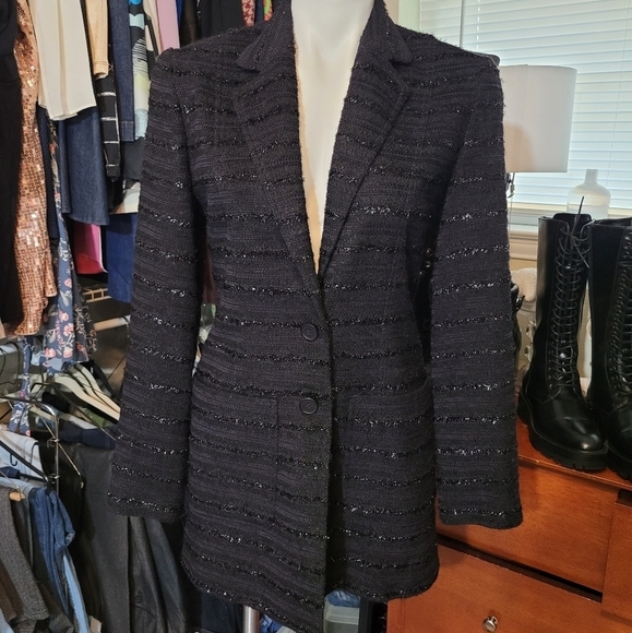 VIRANI Jackets & Blazers - Virani White Label Black Stripped Blazer Classic